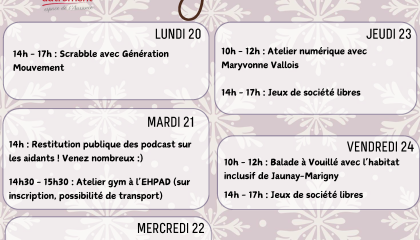 20 à 24 janvier