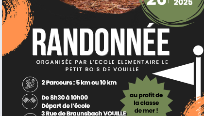 Affiche randonnée 2école de Vouillé 26 janvier 2025